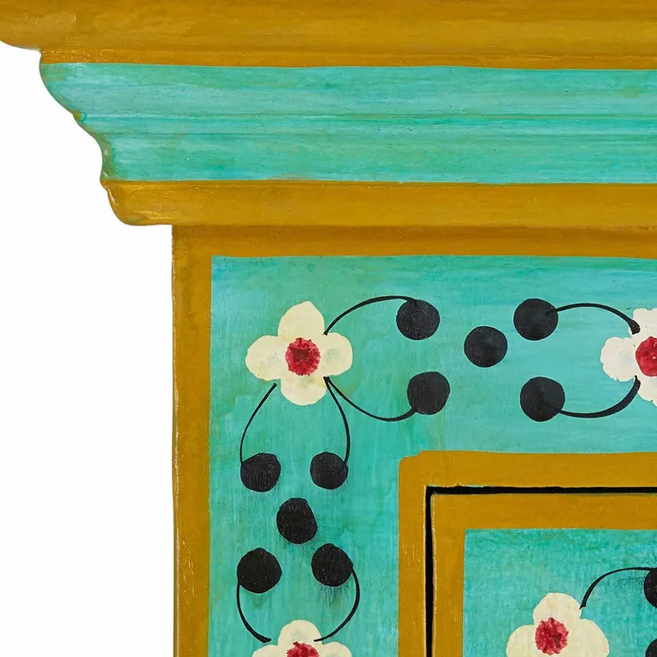 Vintage Holzschrank bunt bemalt - Lennlo^Wohnen
