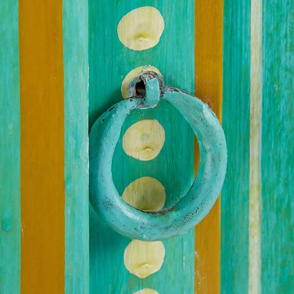 Vintage Holzschrank bunt bemalt - Lennlo^Wohnen