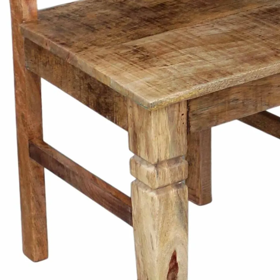 Wohnen Vintage Holzstuhl Set Indri rustikaler Charme (2er Set)