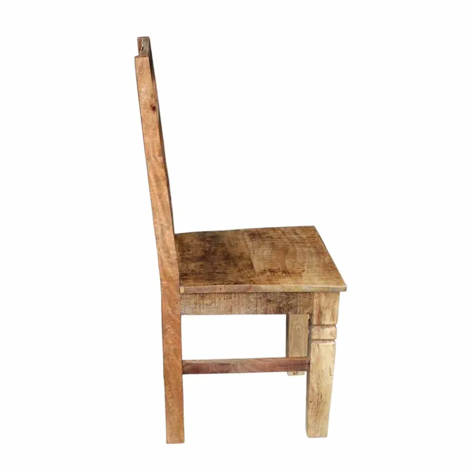 Wohnen Vintage Holzstuhl Set Indri rustikaler Charme (2er Set)