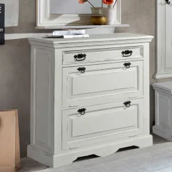 Wohnen Vintage Landhaus Schuhbank in Antikweiß - Wittgenstein