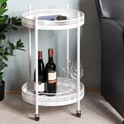 Vintage Servierwagen aus Metall in Rund - Cedreona^Wohnen Clearance