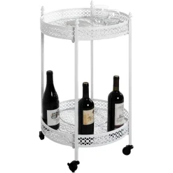 Vintage Servierwagen aus Metall in Rund - Cedreona^Wohnen Clearance