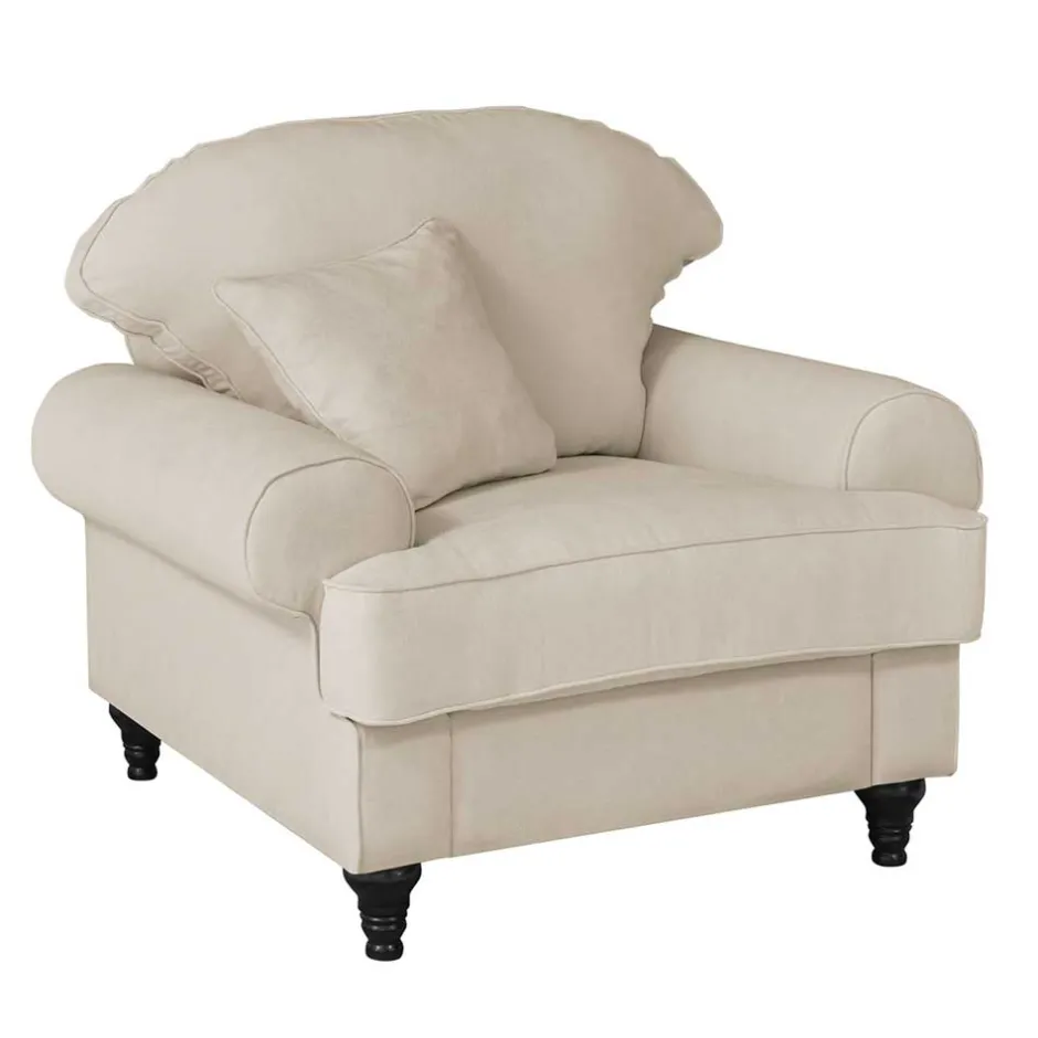 Wohnen Vintage Sessel im Landhaus Look - Merandes