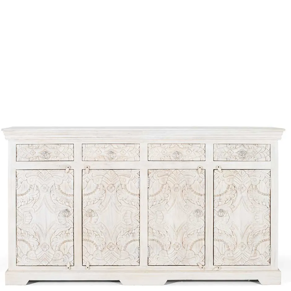 Wohnen Vintage Sideboard in Antikweiß - Celorma
