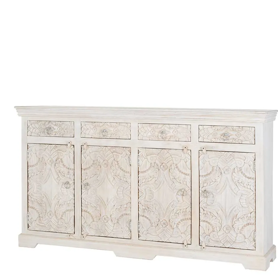 Wohnen Vintage Sideboard in Antikweiß - Celorma