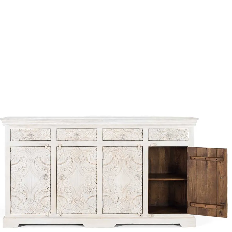 Wohnen Vintage Sideboard in Antikweiß - Celorma