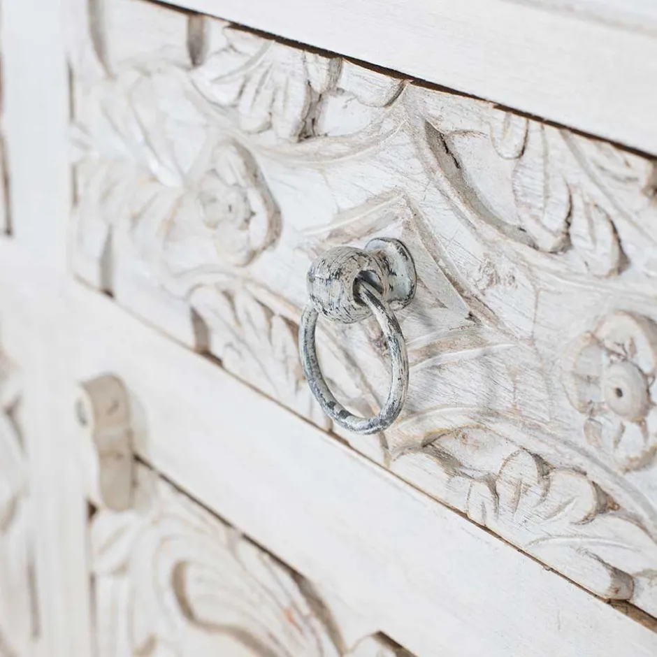 Wohnen Vintage Sideboard in Antikweiß - Celorma