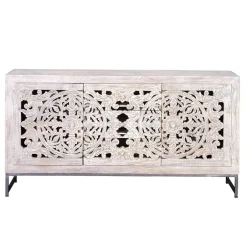 Vintage Sideboard in Mangoholz White Wash - Fudorus^Wohnen Hot