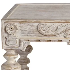 Vintage Wohnzimmertisch in Mangoholz White Wash - Lornas^Wohnen Hot