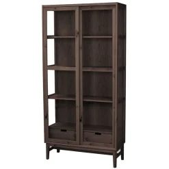 Wohnen Vitrine in Dunkelbraun Eiche - Kuana