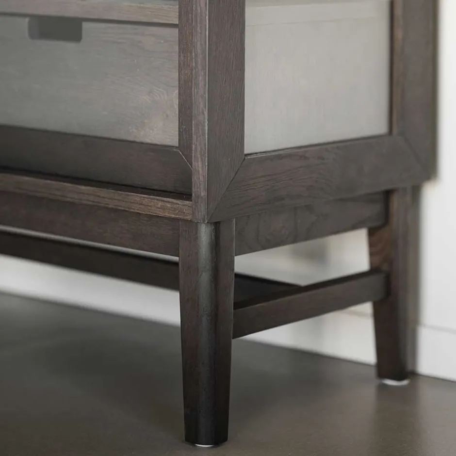 Wohnen Vitrine in Dunkelbraun Eiche - Kuana