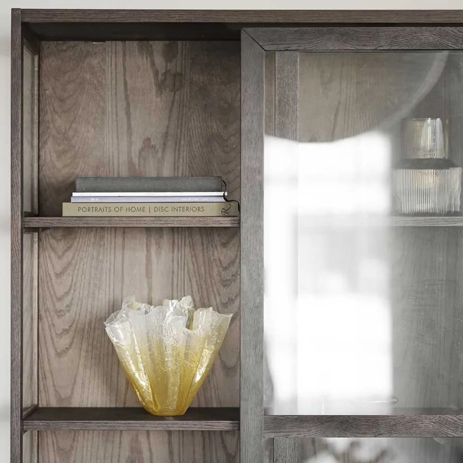 Wohnen Vitrine in Dunkelbraun Eiche - Kuana