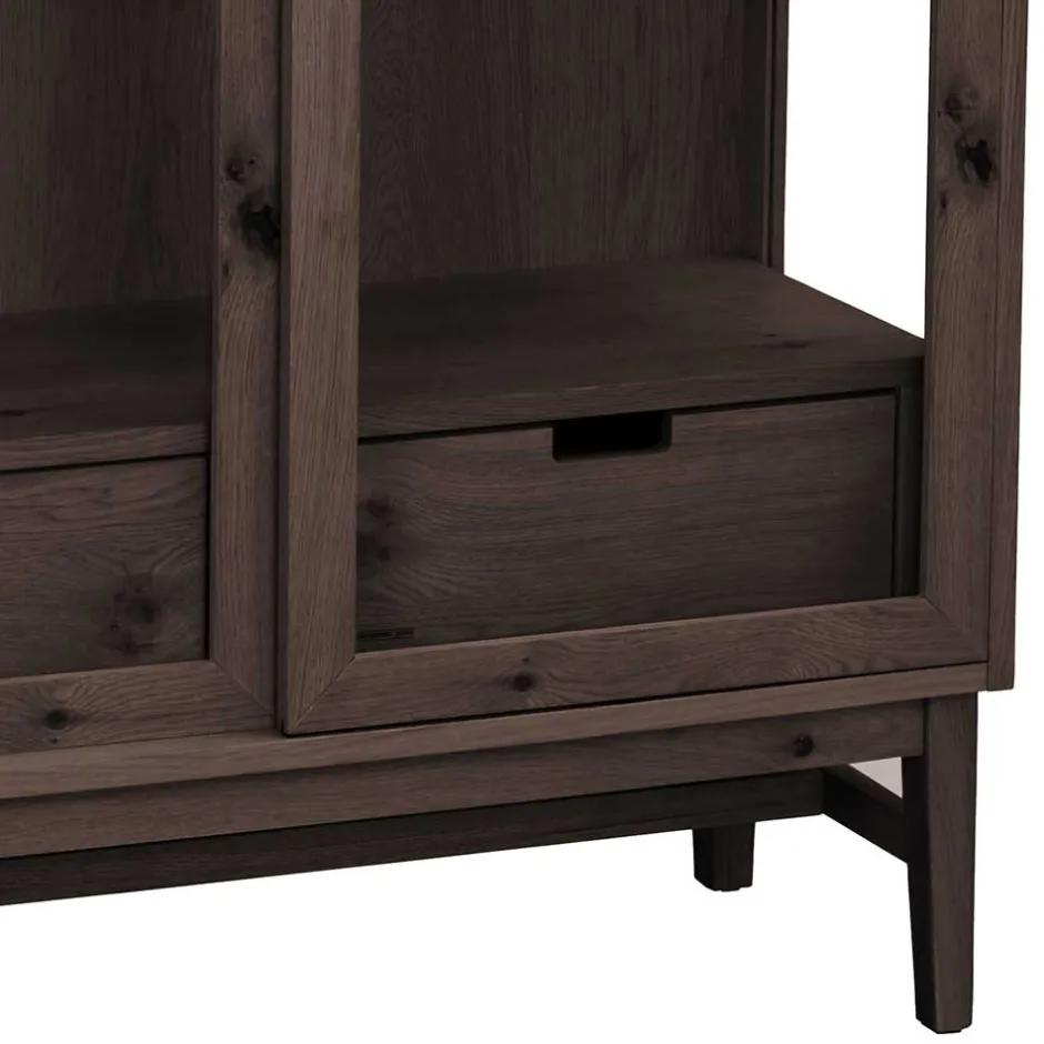 Wohnen Vitrine in Dunkelbraun Eiche - Kuana