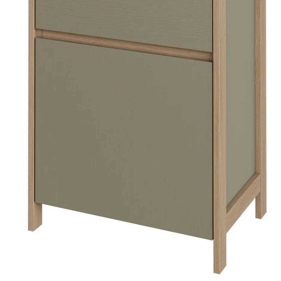 Wohnen Vitrine in Eukalyptus und Eiche Optik - Promo