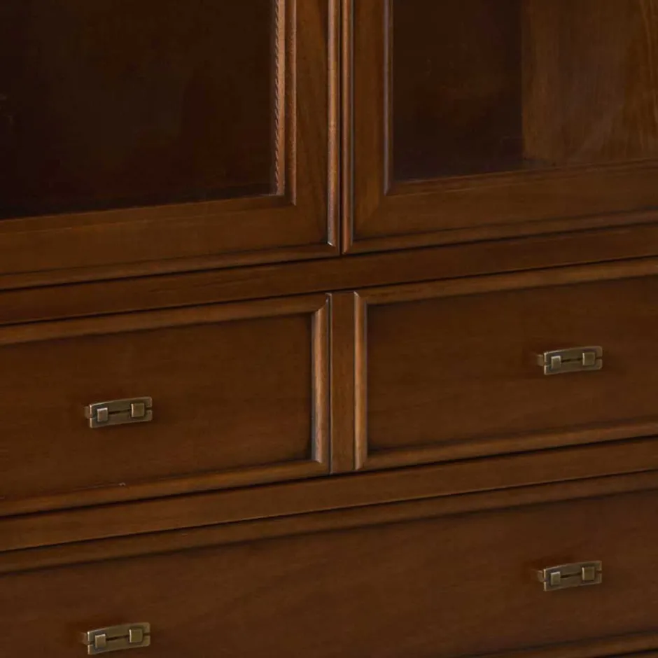 Wohnen Vitrine in Walnuss Braun - Istefanio