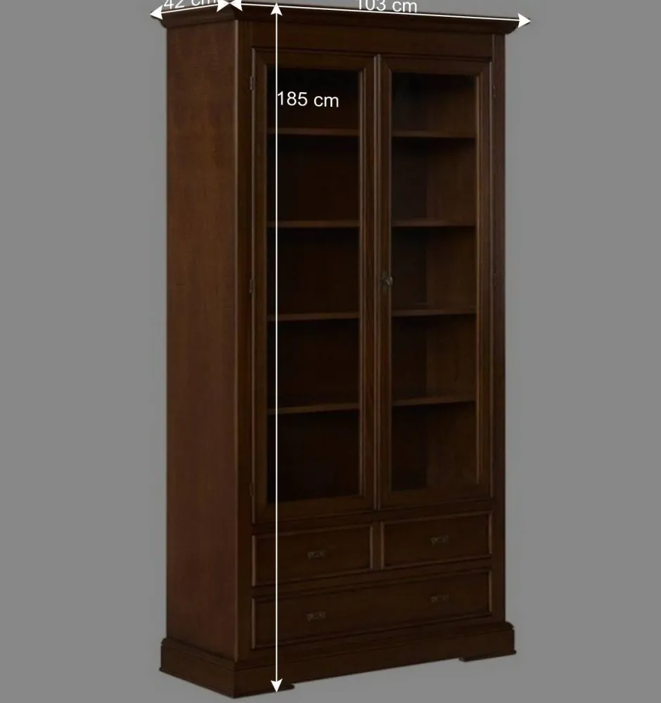 Wohnen Vitrine in Walnuss Braun - Istefanio