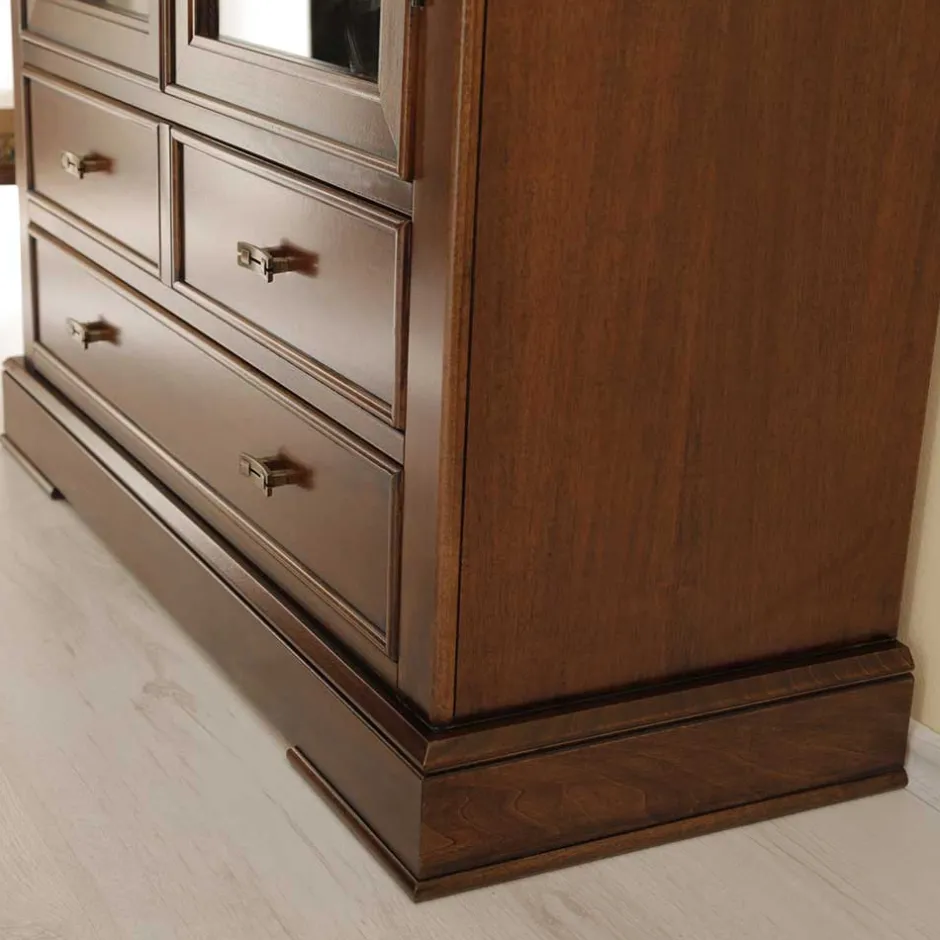 Wohnen Vitrine in Walnuss Braun - Istefanio