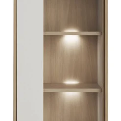 Vitrine in Weiß und Eiche Dekor - Ovidio^Wohnen Discount