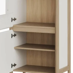 Vitrine in Weiß und Eiche Dekor - Ovidio^Wohnen Discount