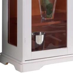 Wohnen Vitrine in Weiß und Nussbaum - Zarinas