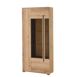 Vitrinen Schrank in Eiche Dekor - Brocus^Wohnen