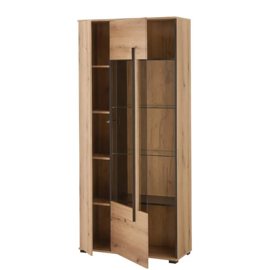 Vitrinen Schrank in Eiche Dekor - Brocus^Wohnen