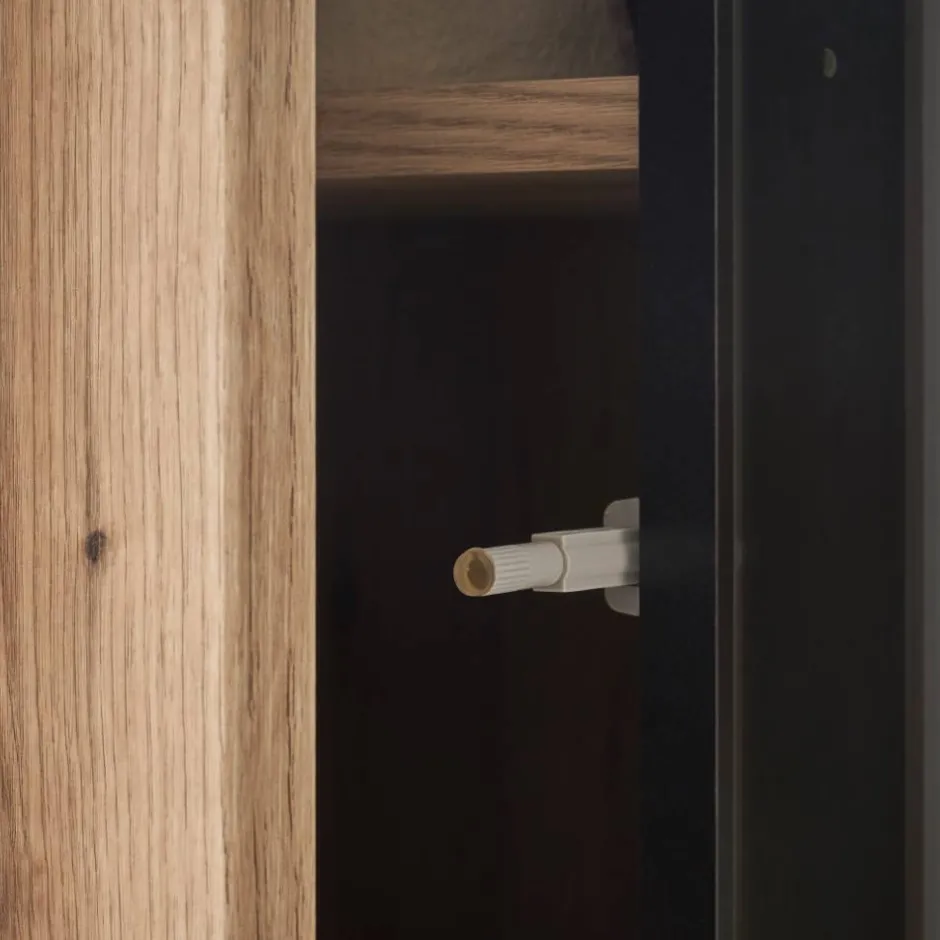 Vitrinen Schrank in Eiche Dekor - Brocus^Wohnen