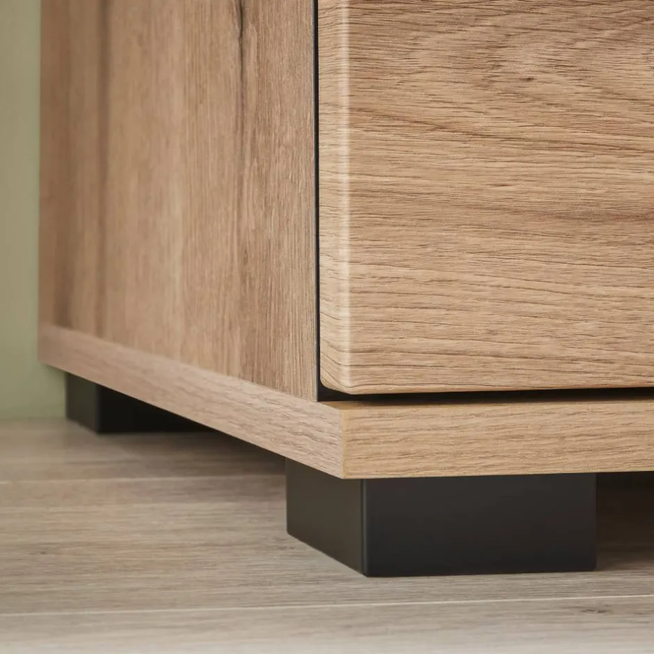 Wohnen Vitrinenkombination und Wandboard Set - Brocus (vierteilig)