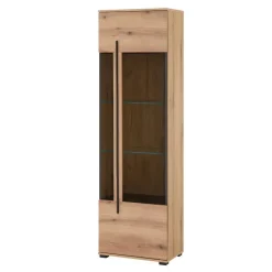 Wohnen Vitrinenkombination und Wandboard Set - Brocus (vierteilig)