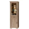 Wohnen Vitrinenschrank in Eiche Optik mit LED - Barack