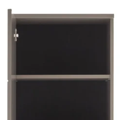 Wohnen Vitrinenschrank in Grau mit Wildeiche - Teorina