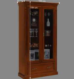 Vitrinenschrank in Kirschbaumfarben - Manukau^Wohnen Sale