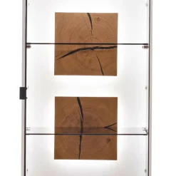 Vitrinen-Schrank in Soft White und Wildeiche - Yordyn^Wohnen Best