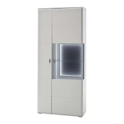 Vitrinenschrank in Weiß & Anthrazit - Hazime^Wohnen Outlet