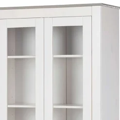 Vitrinenschrank in Weiß mit Grau - Lucasario^Wohnen Sale