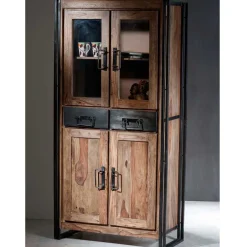 Vitrinenschrank Mendoza aus Akazie Massivholz^Wohnen Online