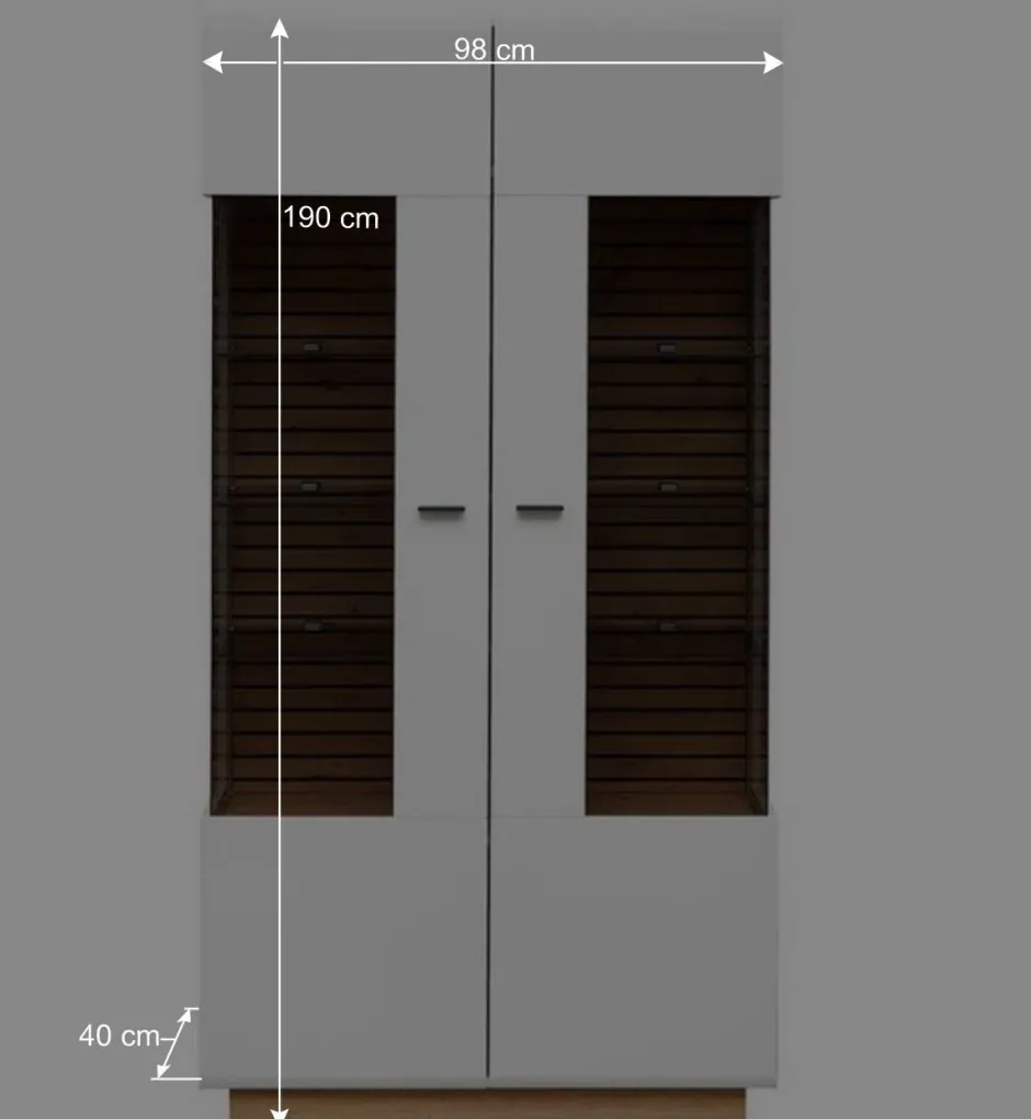 Wohnen Vitrinenschrank mit Doppeltür - Niam
