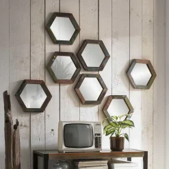 Waben Wandspiegel im Shabby Chic - Vosbadus^Wohnen Best