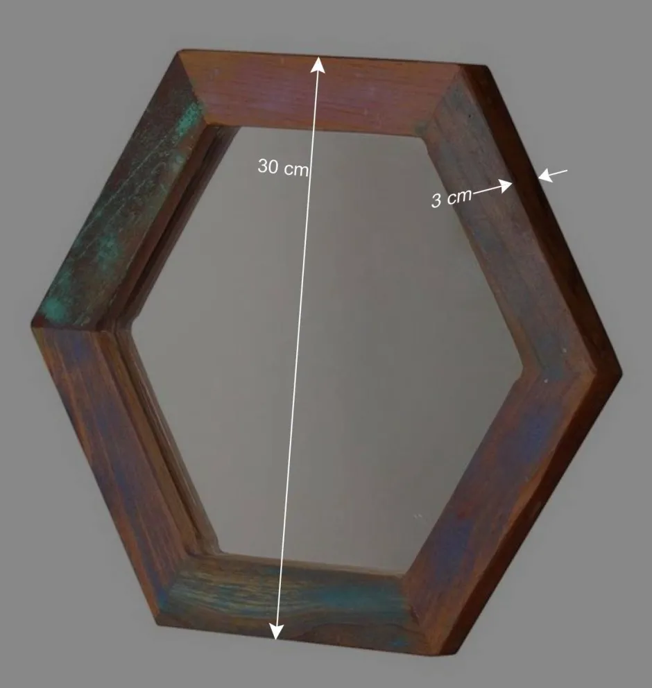 Waben Wandspiegel im Shabby Chic - Vosbadus^Wohnen Best