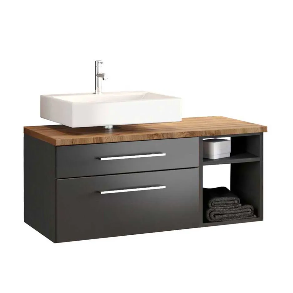 Wand Beckenschrank mit Stauraum - Estregos (dreiteilig)^Wohnen New