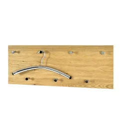 Wand Garderobe Eiche Furnier Colocca mit 7 Haken^Wohnen Outlet