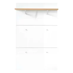 Wand Garderobenpaneel in Weiß & Eiche - Reestyl^Wohnen Clearance