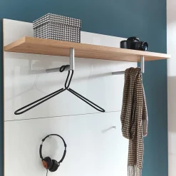 Wand Garderobenpaneel in Weiß & Eiche - Reestyl^Wohnen Clearance