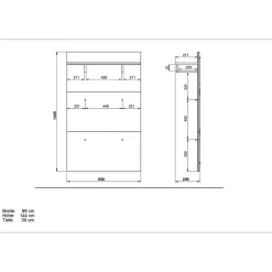 Wand Garderobenpaneel in Weiß & Eiche - Reestyl^Wohnen Clearance