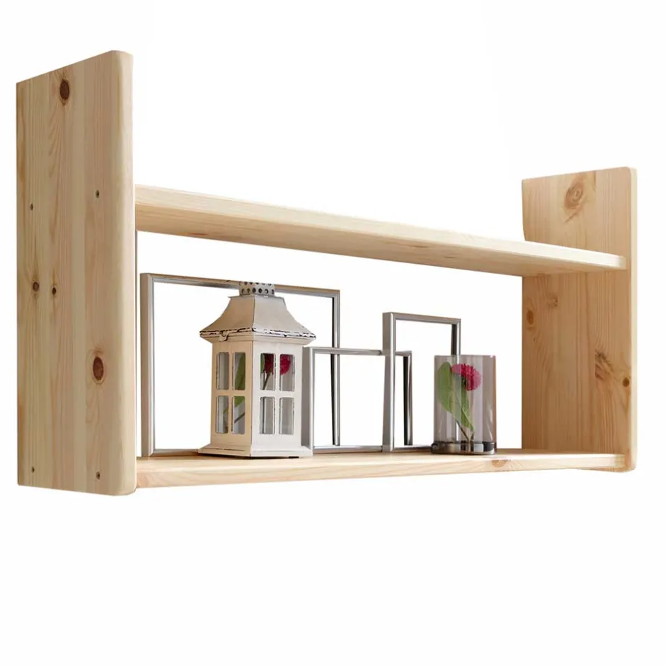 Wand Kiefernholz Regal mit 2 Böden - Aco^Wohnen Hot