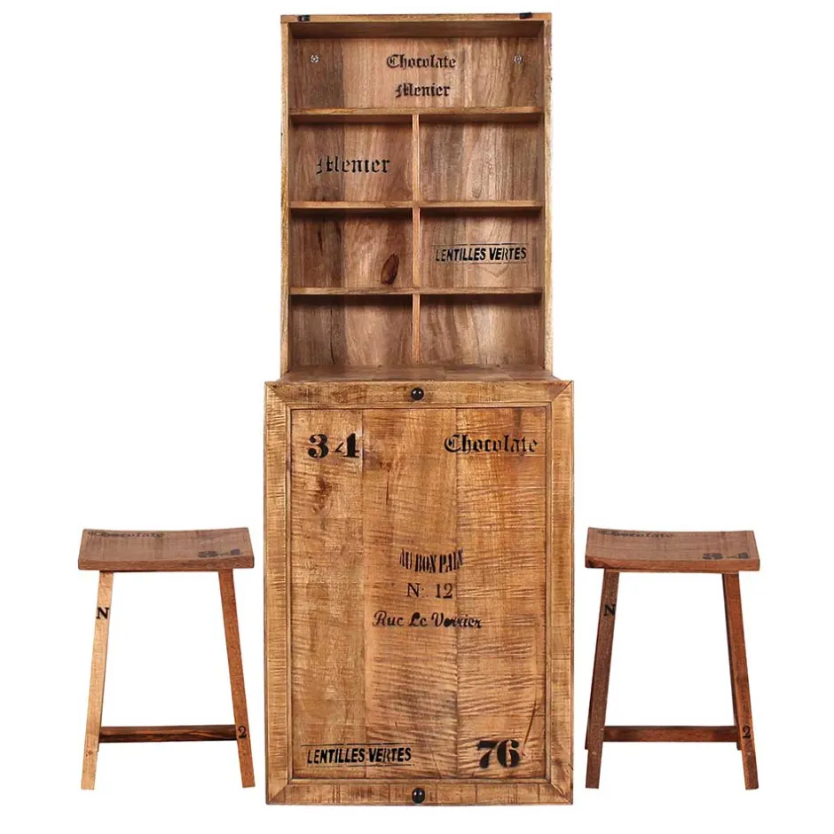 Wand Klapptisch & Hocker Set - Indri (dreiteilig)^Wohnen Hot