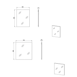 Wohnen Wand Spiegel in Wildeiche Optik - Esdrusca