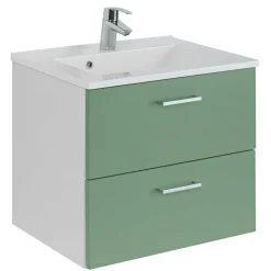 Wand Waschbeckenschrank in Grün & Weiß - Loenixa^Wohnen Online