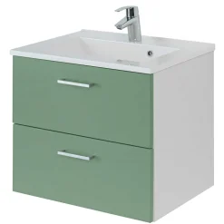Wand Waschbeckenschrank in Grün & Weiß - Loenixa^Wohnen Online